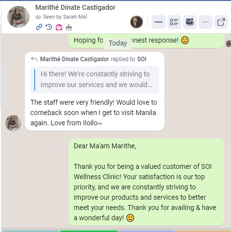 Marithe — Laser Hair Regrowth, SOI Clinic client